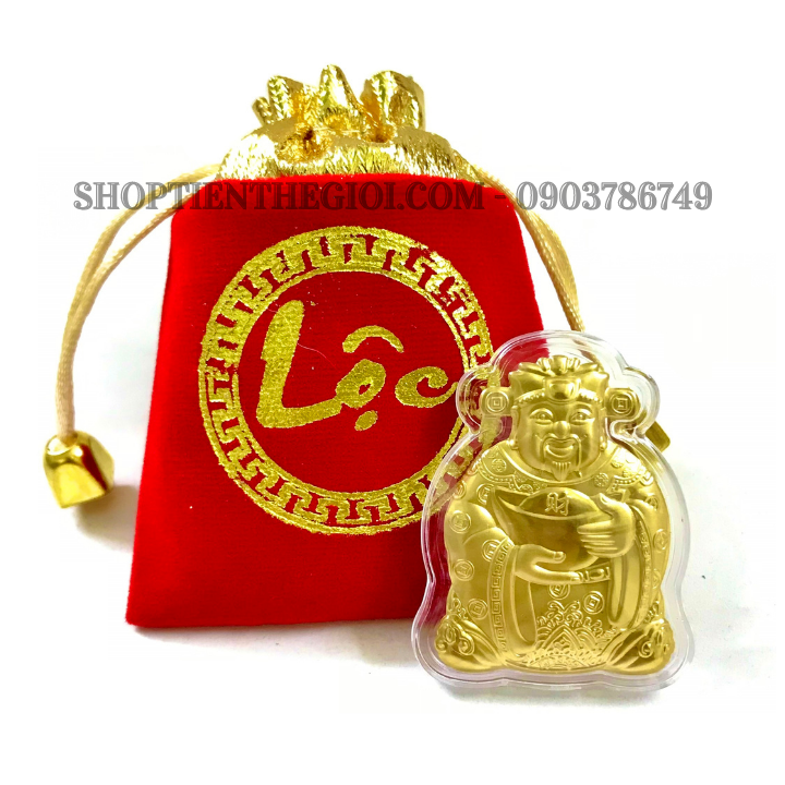 Combo 20 Ông Thần Tài Mạ Vàng Tặng Túi Gấm Lộc - SP005489